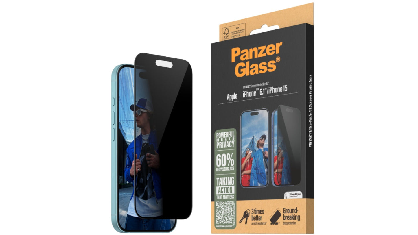 Panzer Glass - PRIVACY Screen Protector - iPhone 16 / 15 6.1"