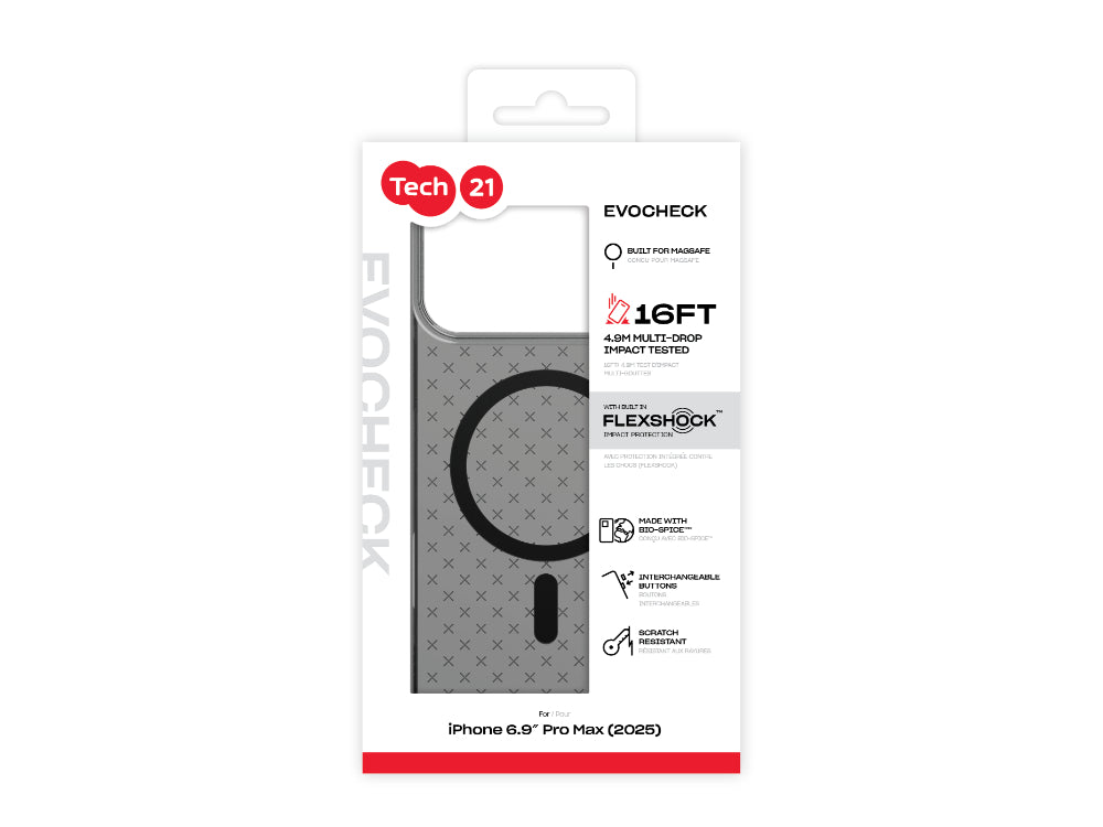 Tech21 Evo Check (MagSafe) Case for iPhone 17 Pro Max - Smokey / Black