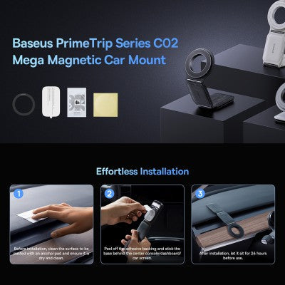 Baseus PrimeTrip Series C02 Mega Magnetic Car Mount Stick-on Version - GREY