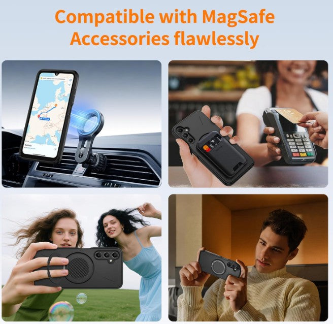 MaxGuard Spin Grip MagSafe Case for Samsung Galaxy S26 Ultra - Black