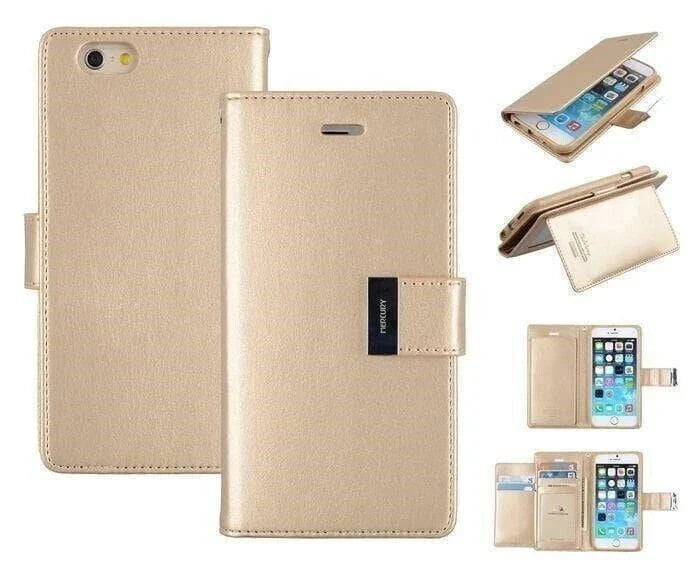 Goospery Rich Diary Book Case - iPhone 14 Pro Max 6.7' - GOLD