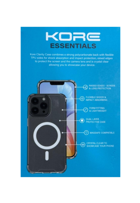 Kore Clarity MagSafe Case fro iPhone 16 Pro Max 6.9" - Clear