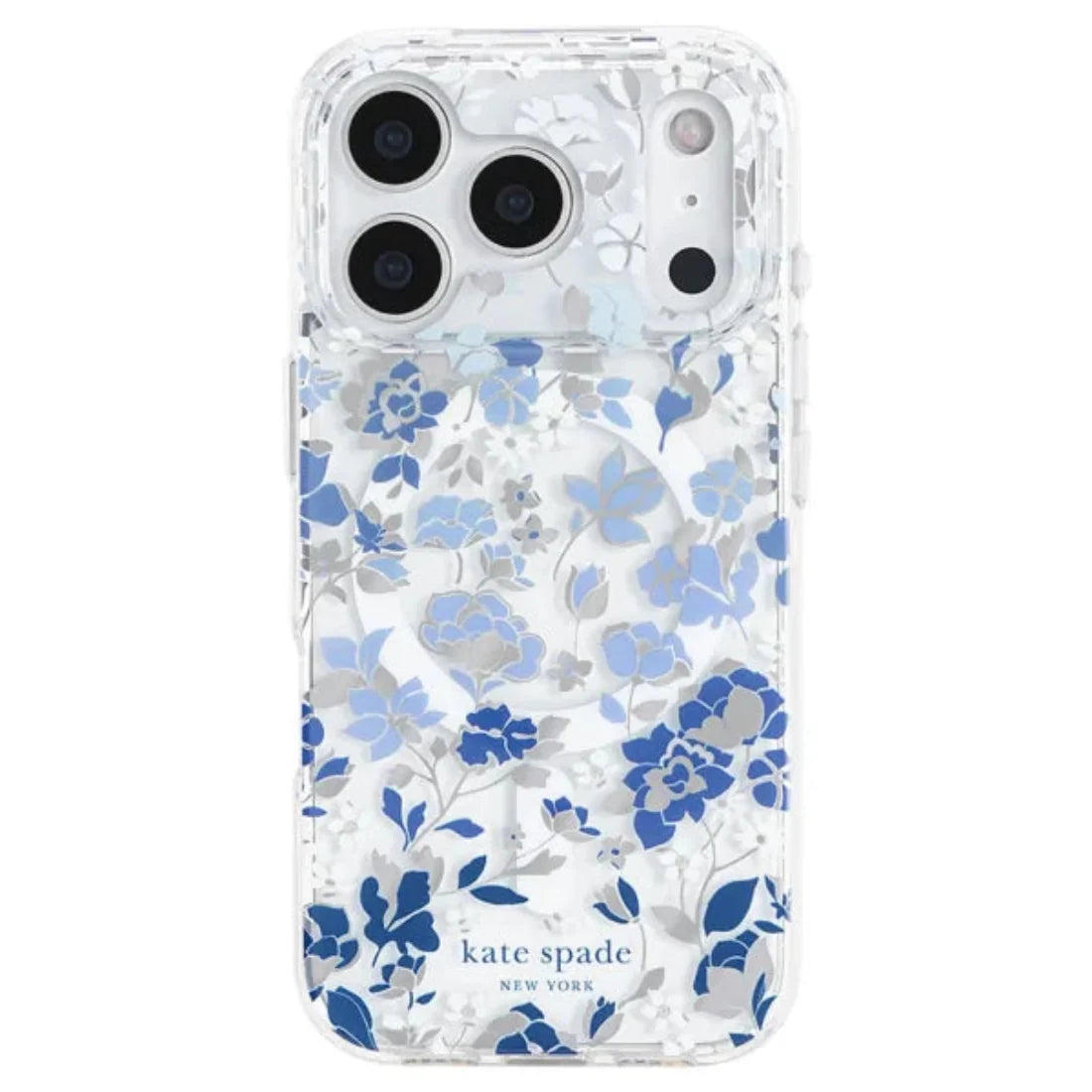 Kate Spade Flowerbed Blue MagSafe Case for iPhone 18 Pro 2026 - Clear / Blue