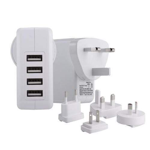 XTREME - 4 USB PORT CHARGER WITH WORLD TRAVEL ADAPTOR