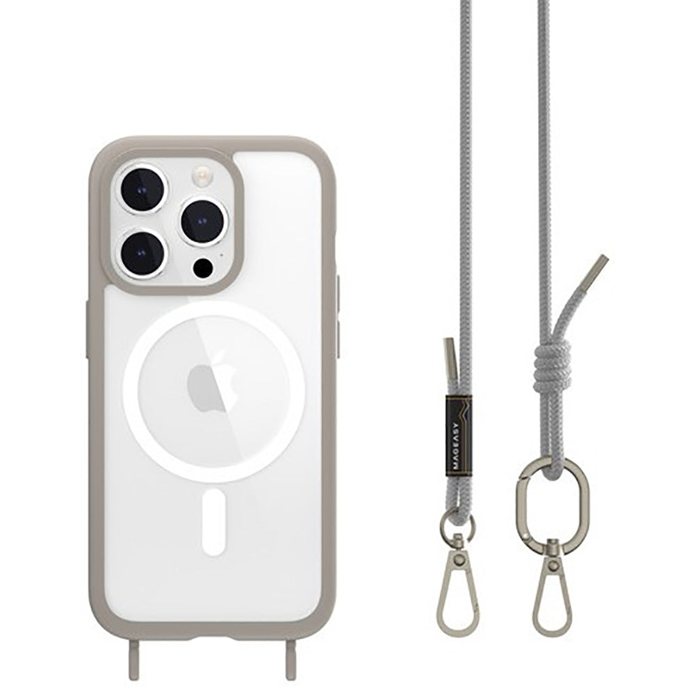 MagEasy - Roam M + Strap MagSafe Case - iPhone 15 Pro 6.1" - Grey