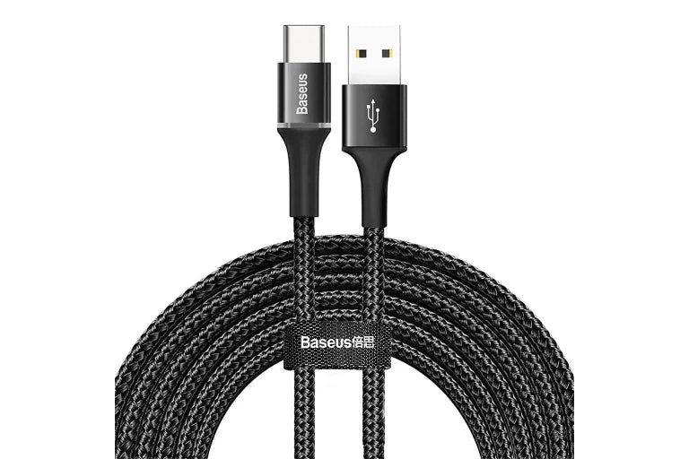 BASEUS - CAFULE Cable USB For TYPE C 3A 0.5m for iPhone 15 16 Series - Black