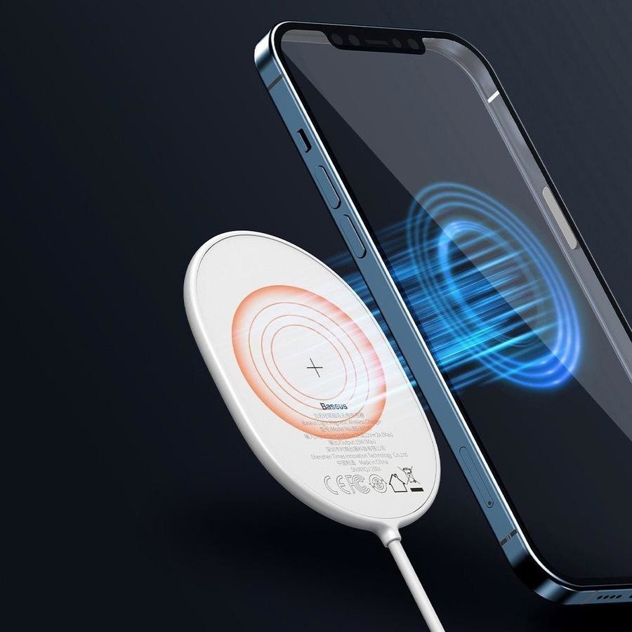 BASEUS Light Magnetic Wireless Qi Charger 15w (Blue)