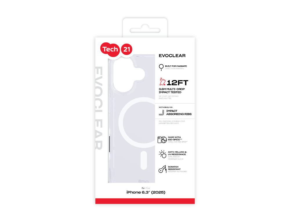 Tech21 EvoClear (MagSafe) for iPhone 17 - Clear