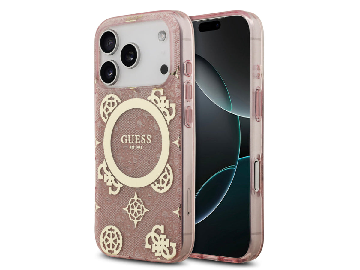 Guess 4G Peony Edition (MS) for iPhone 17 Pro - Pink / Gold