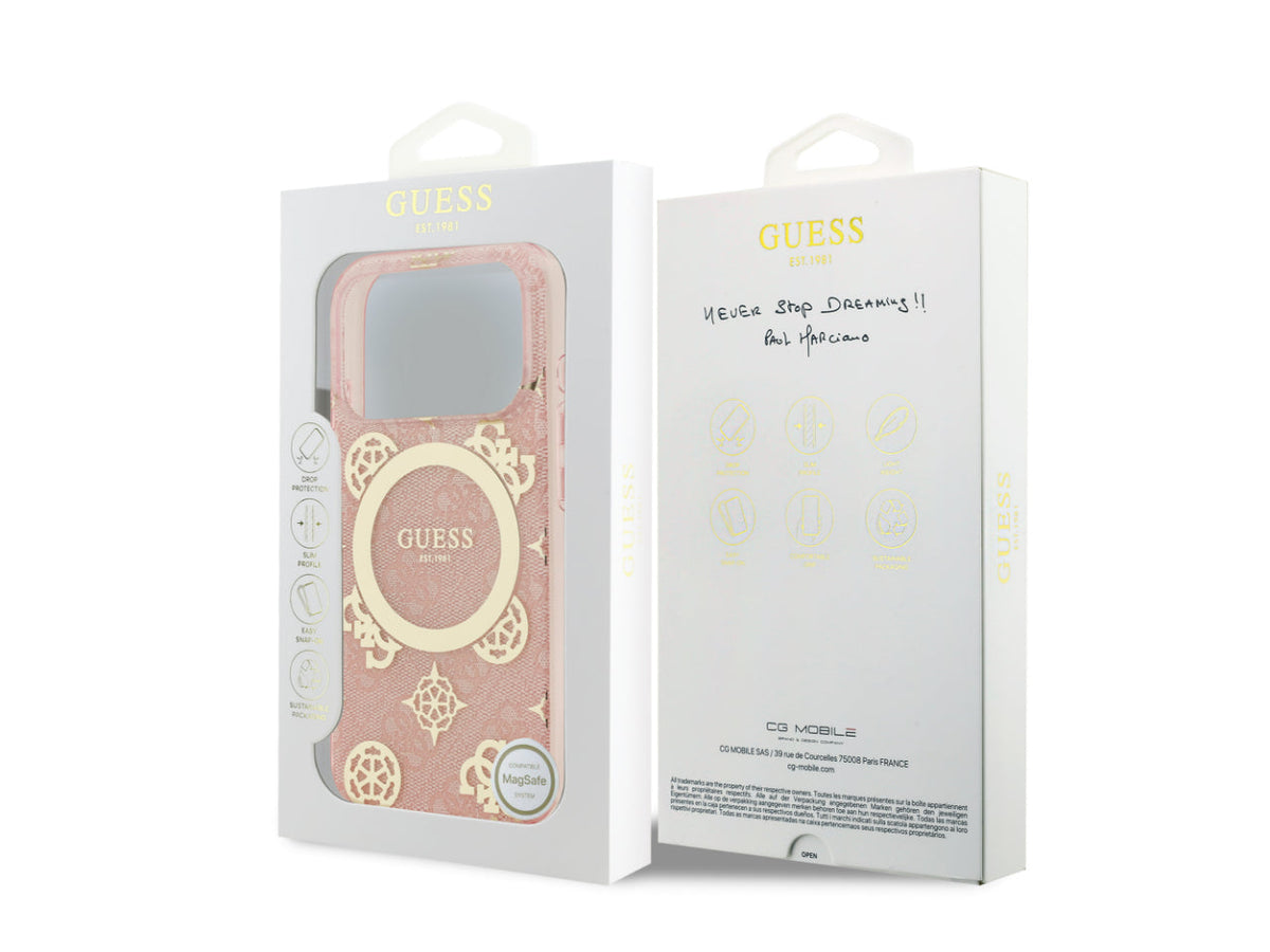 Guess 4G Peony Edition (MS) for iPhone 17 Pro - Pink / Gold
