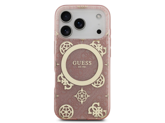 Guess 4G Peony Edition (MS) for iPhone 17 Pro Max - Pink / Gold