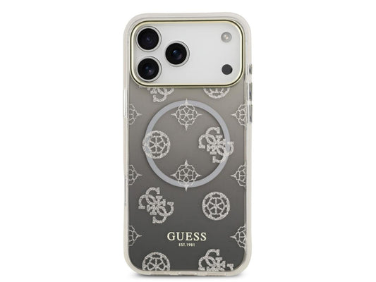 Guess Peony Gradient Glitter (MS) for iPhone 17 Pro Max - Grey