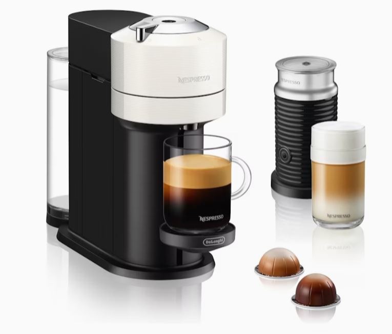 Breville Nespresso Vertuo Next Bundle Capsule Coffee Machine - White