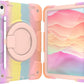 Rugged Protective Case w/folded Handle iPad 10.9'' 10th / A16 11th Gen- Rainbow Pink