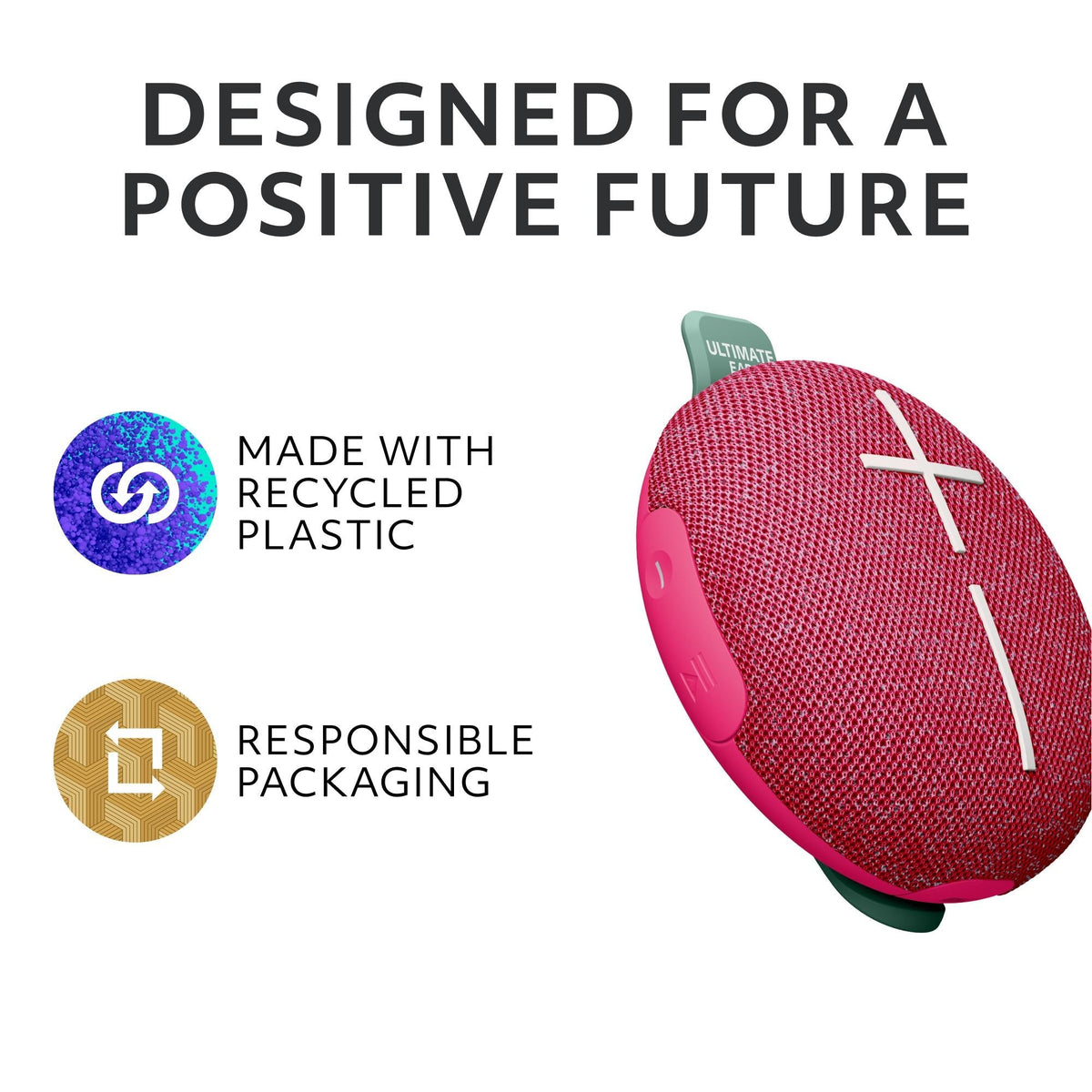 Ultimate Ears MINIROLL Portable Bluetooth Speaker - Pink (Australia Stock)