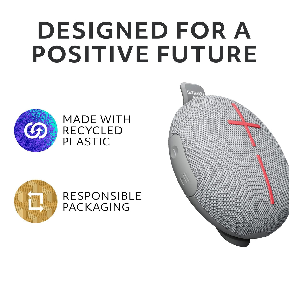 Ultimate Ears MINIROLL Portable Bluetooth Speaker - Grey (AU Stock)