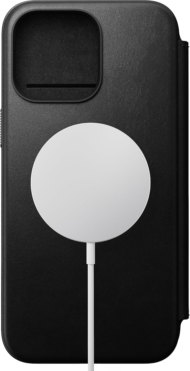 NOMAD Leather Folio Ecco - iPhone 15 6.1" - BLACK