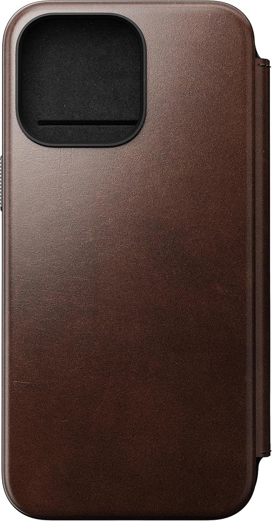 NOMAD Modern Leather Folio Horween - iPhone 15 Pro Max 6.7" - BROWN