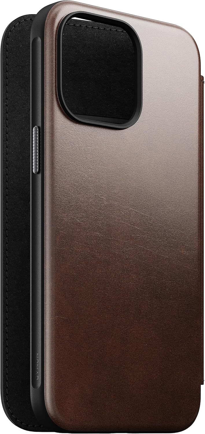 NOMAD Leather Folio Ecco - iPhone 15 6.1" - BROWN