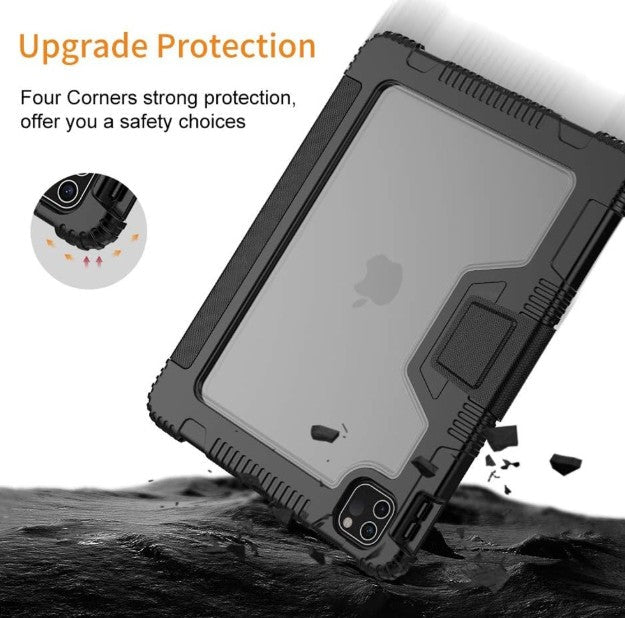 Armor Shockproof Smart Flip Case for iPad Air 11 (2024 / 2025) - BLACK