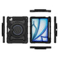 Armor Shockproof with Handle Ring Rotation Case for iPad Air 13 (2024) (2025) (2026) - Black