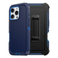 Shockproof Robot Armor Hard Case with Belt Clip for iPhone 16 Pro Max - Navy