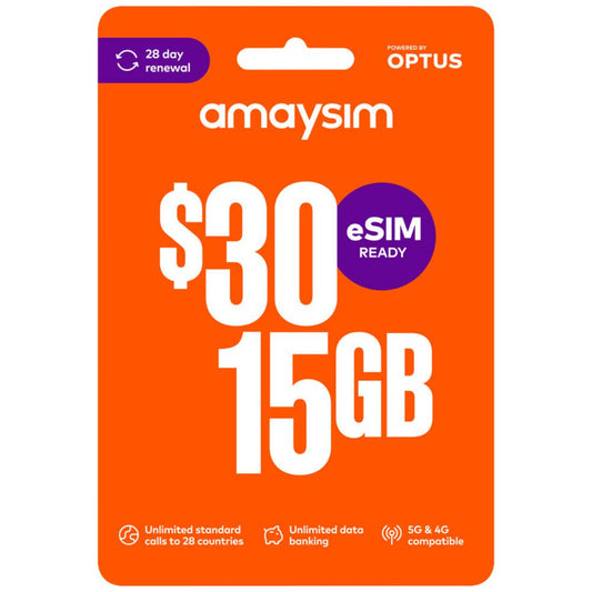 Prepaid - Amaysim - $30 Multi-fit SIM Pack