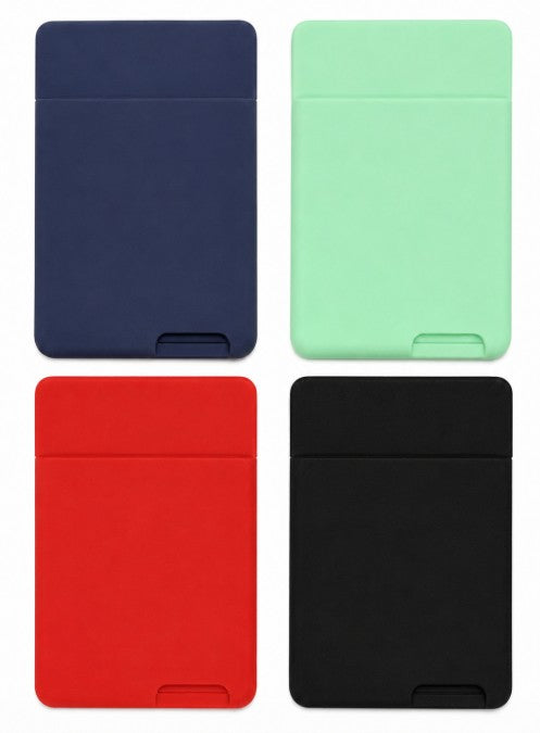 MaxGuard Silicon Card Pocket for Mobile Phone - Black