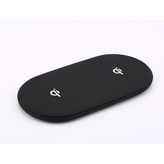 CLEANSKIN Qi CERTIFIED 10W DUAL WIRELESS CHARGING PAD - BLACK