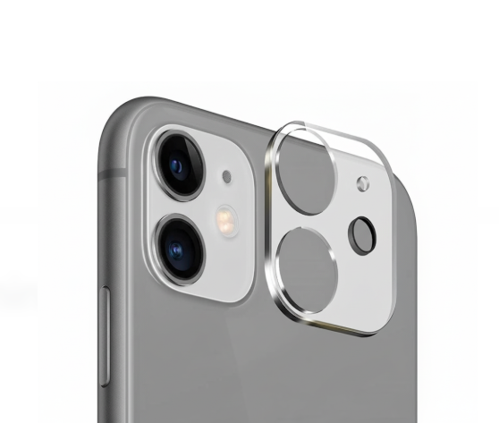 TEMPERED GLASS CAMERA LENS SHIELD - APPLE iPHONE 11 / 12 (6.1')