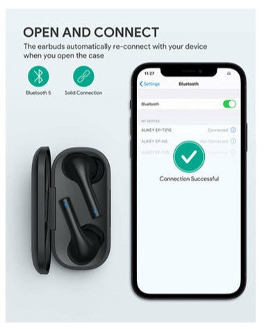 Aukey TWS Wireless Earbuds - Black