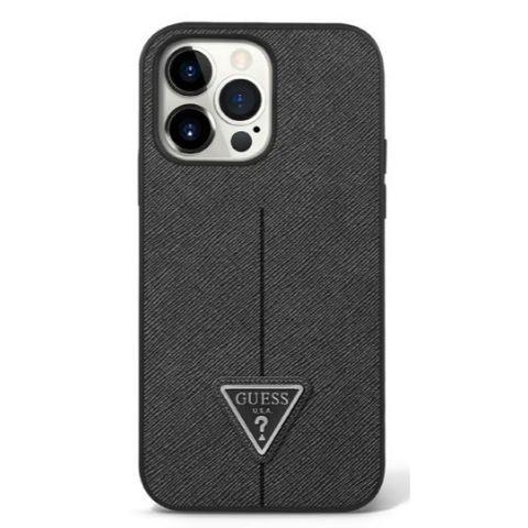 Guess Safiano Line Case for iPhone 14 Plus - Black