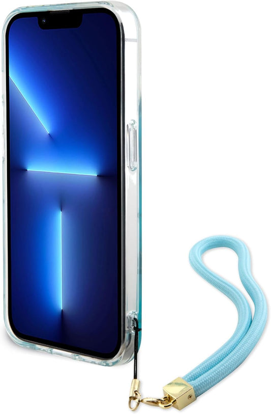 Guess Glitter Peony Case for iPhone 15 Pro 6.1" - Turquoise