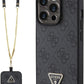 GUESS Diamond Cross Body for iPhone 15 Pro 6.1" - Black