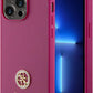 Guess Diamond Smooth Case for iPhone 15 Pro 6.1" - Matallic Pink