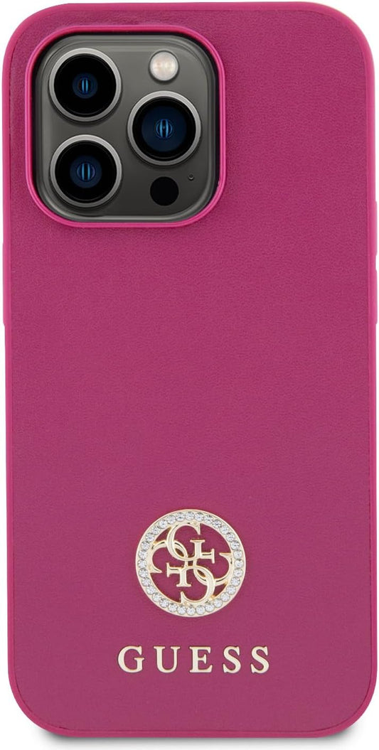 Guess Diamond Smooth Case for iPhone 15 Pro 6.1" - Matallic Pink