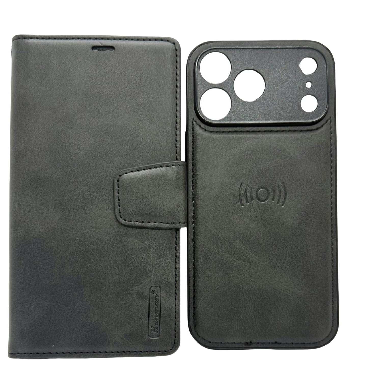 Hanman 2-in-1 Detachable Wallet Case for iPhone 17 Pro (6.3") - Black