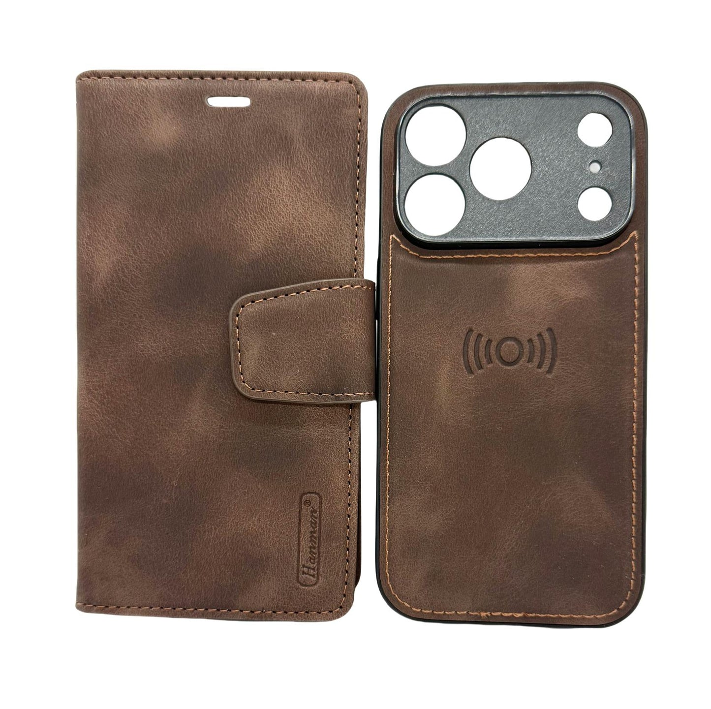 Hanman 2-in-1 Detachable Wallet Case for iPhone 17 Pro Max (6.9") - Brown