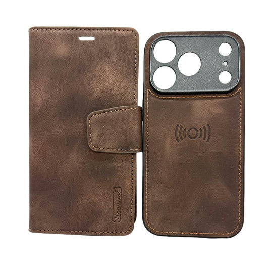 Hanman 2-in-1 Detachable Wallet Case for iPhone 17 Pro Max (6.9") - Brown