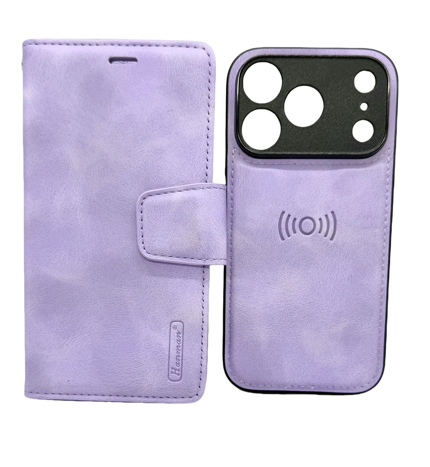 Hanman 2-in-1 Detachable Wallet Case for iPhone 17 Pro (6.3") - Purple
