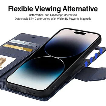 Hanman 2 in 1 Detachable Wallet Case - iPhone 16 Pro Max 6.9" - Black