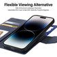 Hanman 2 in 1 Detachable Wallet Case - iPhone 15 Pro 6.1" - Black