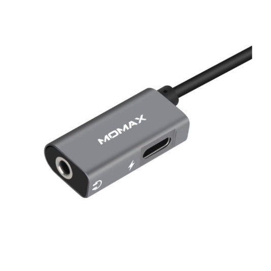 Momax One Link Type C to 3.5mm & Extra Type C for fast charging Adapter
