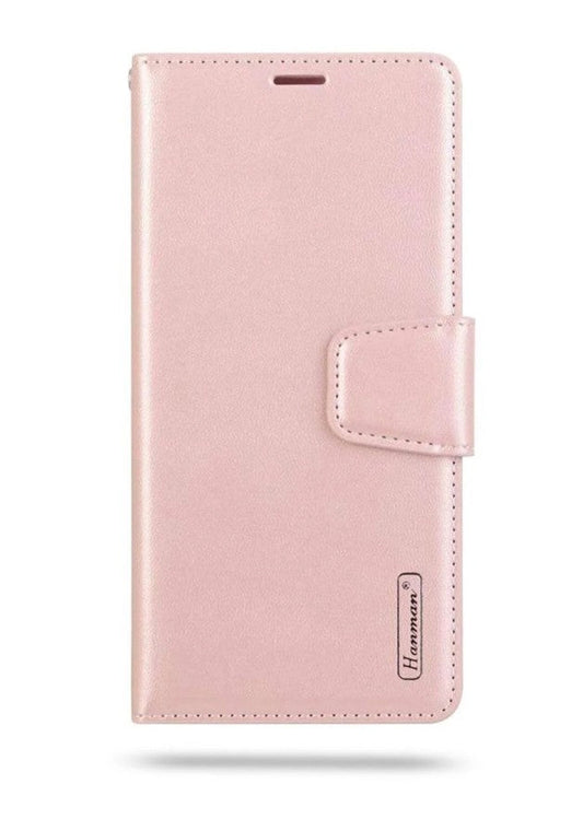 Hanman Diary TPU Book Case for Samsung Galaxy S26 - Rose Gold