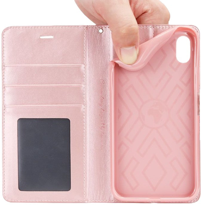 Hanman Diary TPU Book Case for Samsung Galaxy S26 - Rose Gold