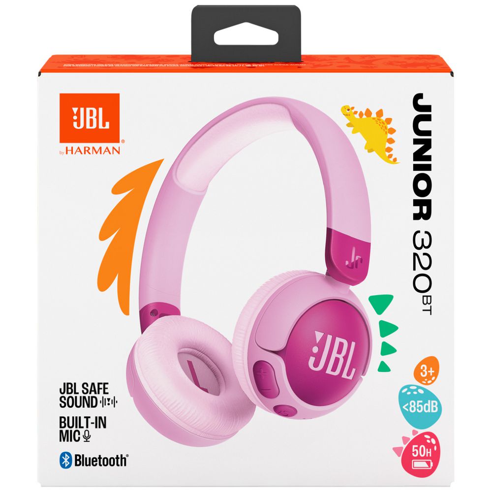 JBL Junior 320BT Wireless On-Ear Kids Headphones - Purple (Australia Stock)