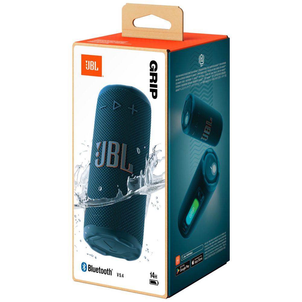 JBL Grip Compact Portable Speaker with Ambient Light - Blue (Australia Stock)