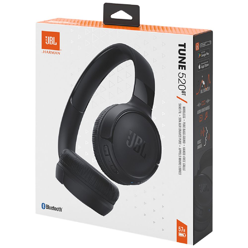 JBL Tune 520 Wireless Bluetooth On-Ear Headphones  - Black [Australia Stock]