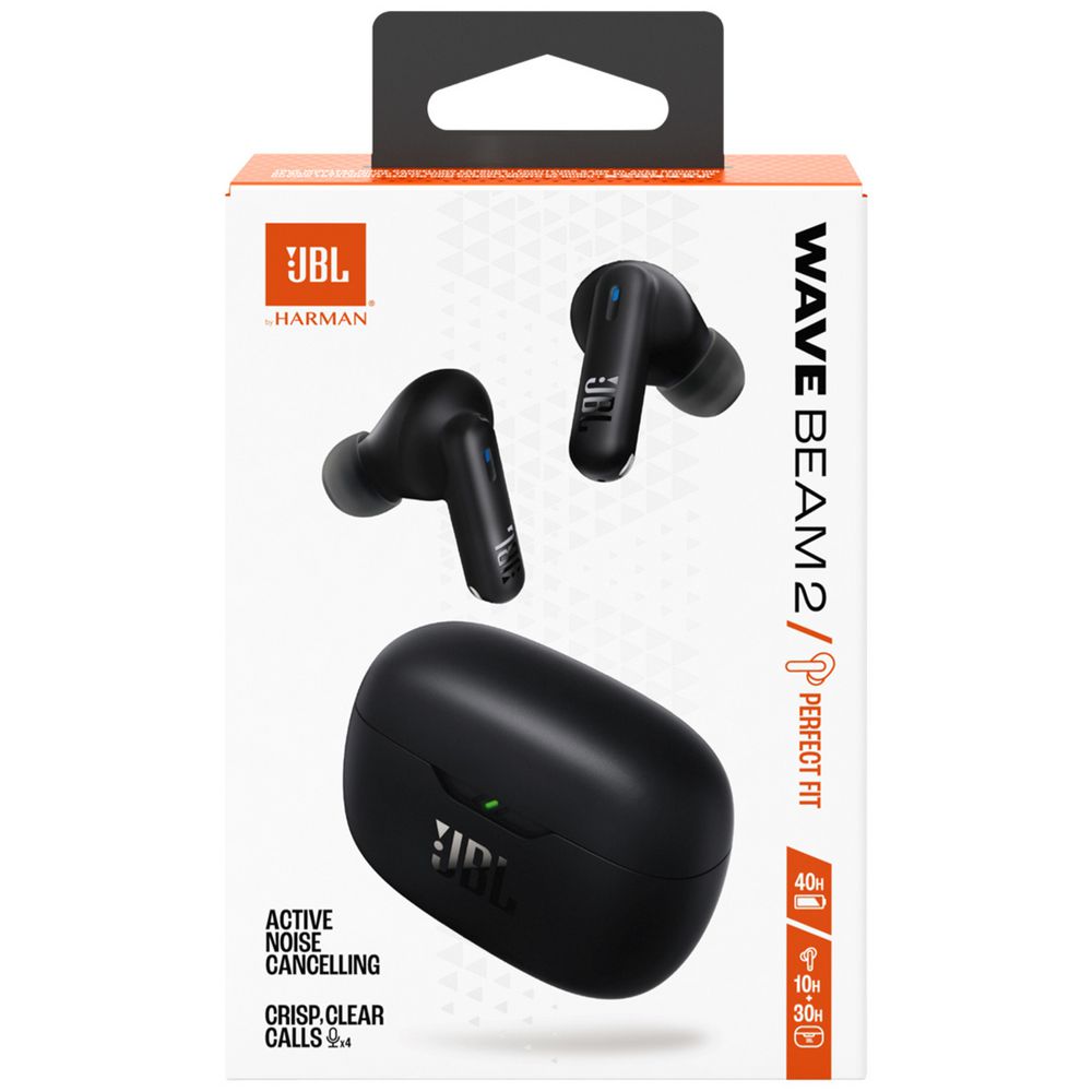 JBL Wave Beam 2 True Wireless Noise Cancelling Earbuds - Black [Australia Stock]