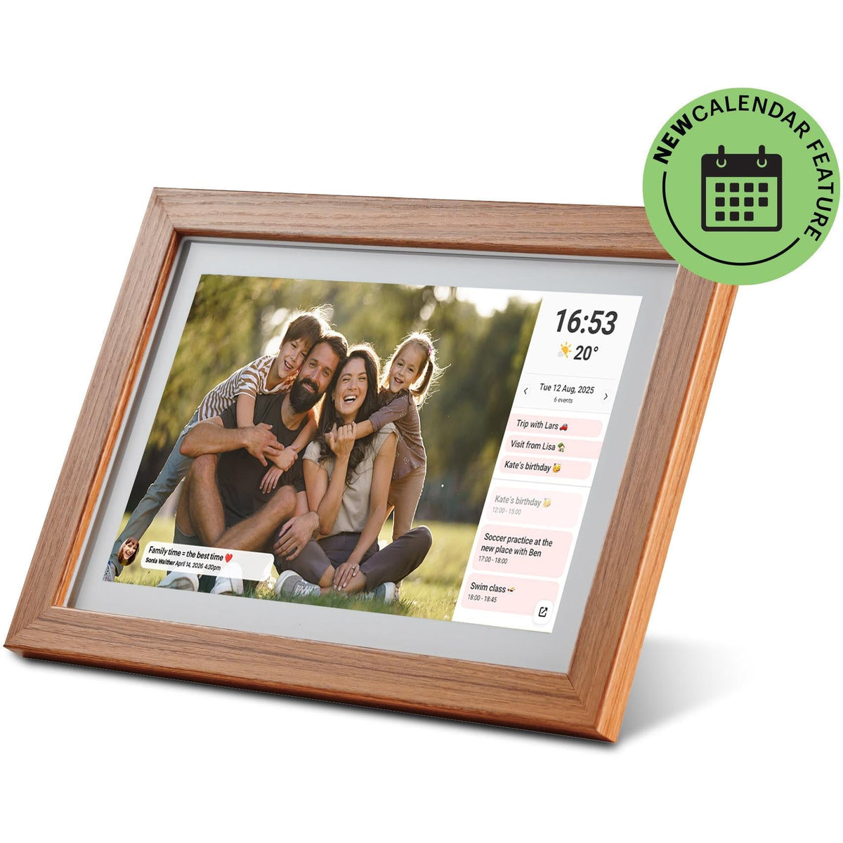 Jackson Frameo Smart Digital Photo Frame 7" 16GB - White Oak (AU Stock)
